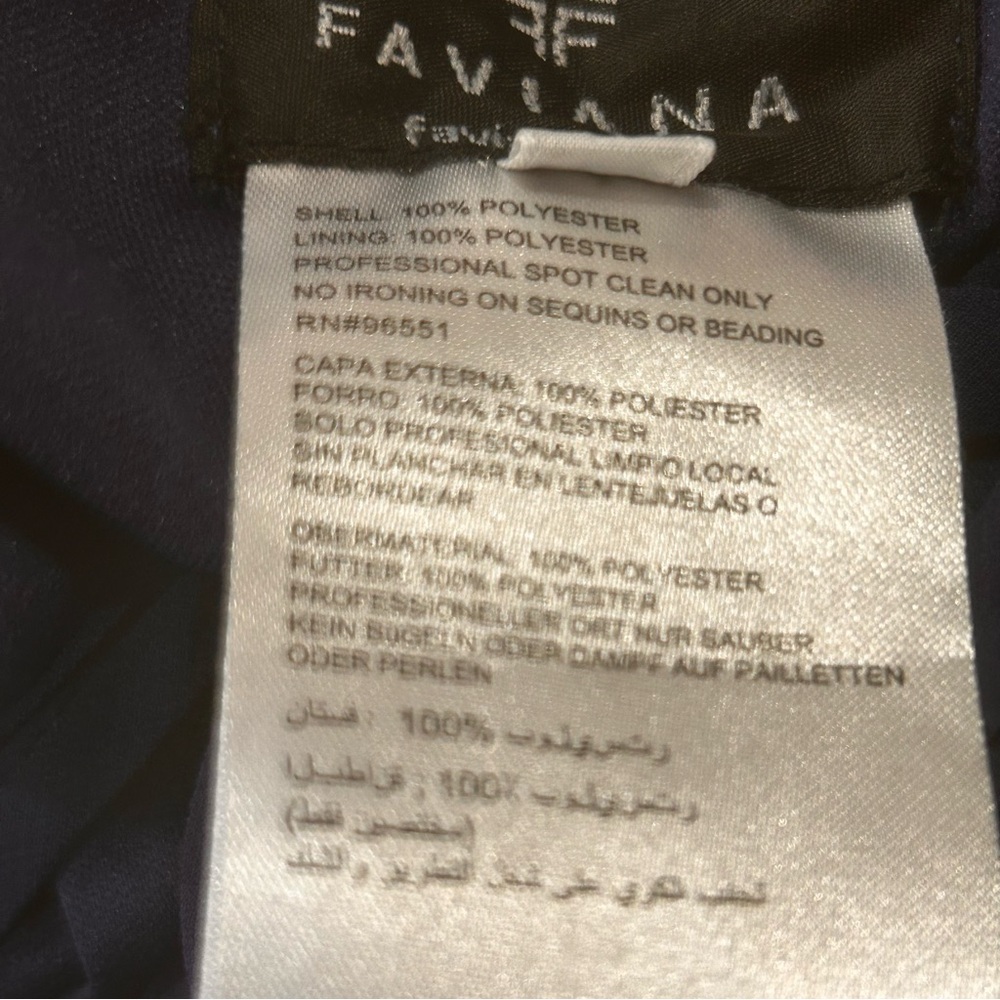 Faviana maxi dress womens sz 2 prom formal glam sequin crisscross back y2k blue - Picture 10 of 13